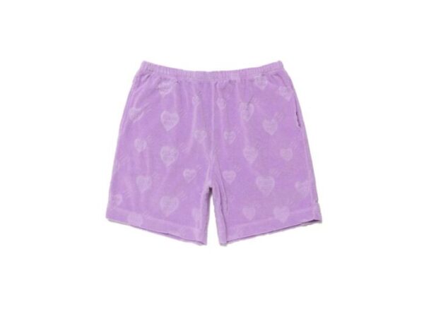 Human Made Heart Pile Shorts Purple